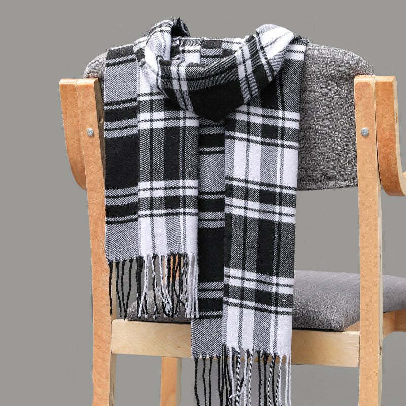Men girls neckwear Unisex children scarf Autumn winter long thick warm all-match Cashmere shawl pashmina muffler wrap
