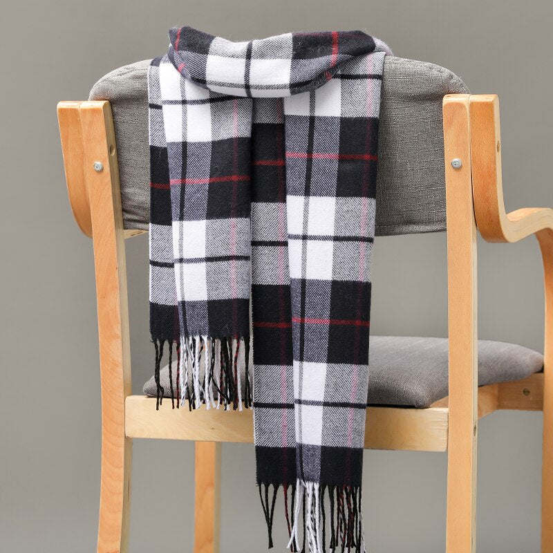 Men girls neckwear Unisex children scarf Autumn winter long thick warm all-match Cashmere shawl pashmina muffler wrap