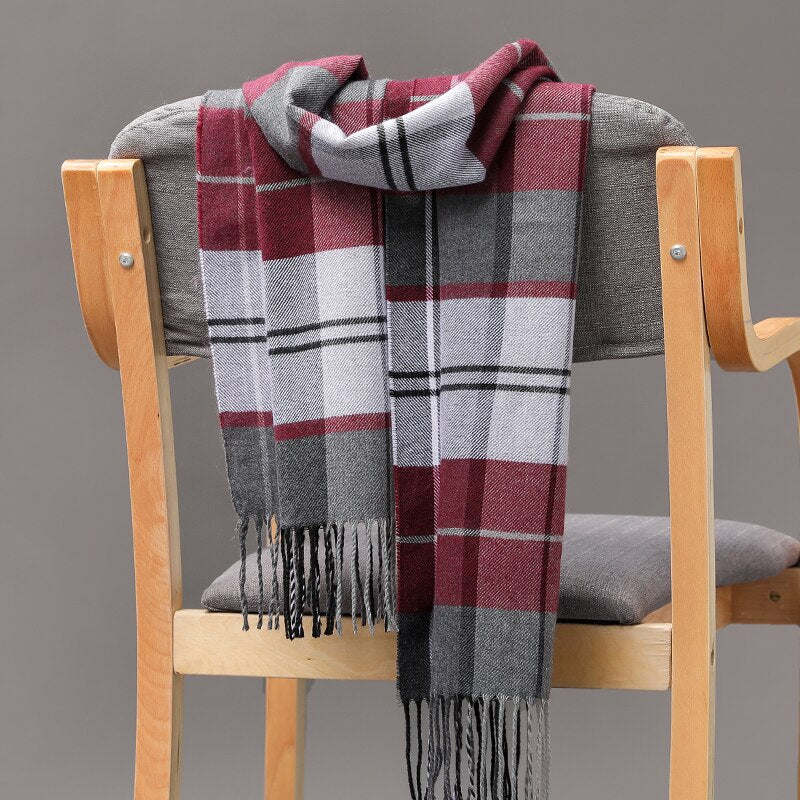 Men girls neckwear Unisex children scarf Autumn winter long thick warm all-match Cashmere shawl pashmina muffler wrap
