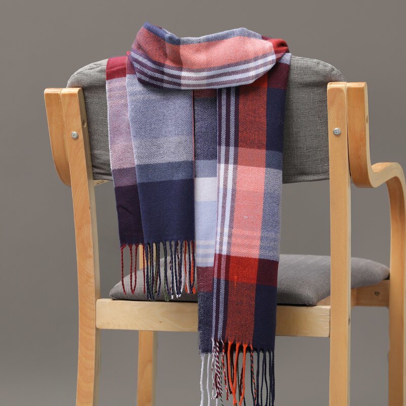 Men girls neckwear Unisex children scarf Autumn winter long thick warm all-match Cashmere shawl pashmina muffler wrap