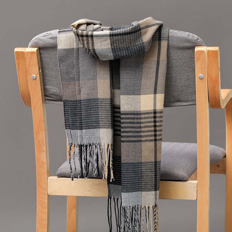 Men girls neckwear Unisex children scarf Autumn winter long thick warm all-match Cashmere shawl pashmina muffler wrap