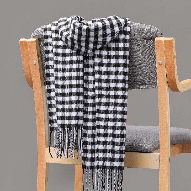 Men girls neckwear Unisex children scarf Autumn winter long thick warm all-match Cashmere shawl pashmina muffler wrap