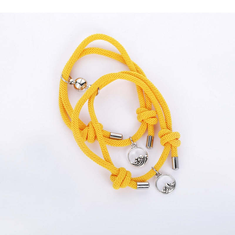 NIUYITID Couple Bracelet For Women Men Fashion Adjustable Magnetic Attract Each Other Long-Distance Love Jewelry Drop Ship