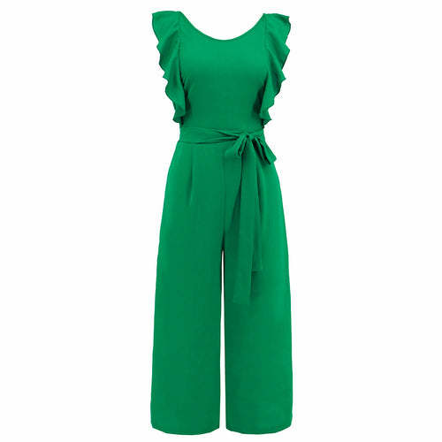Ruffle Sleeveless Jumpsuit