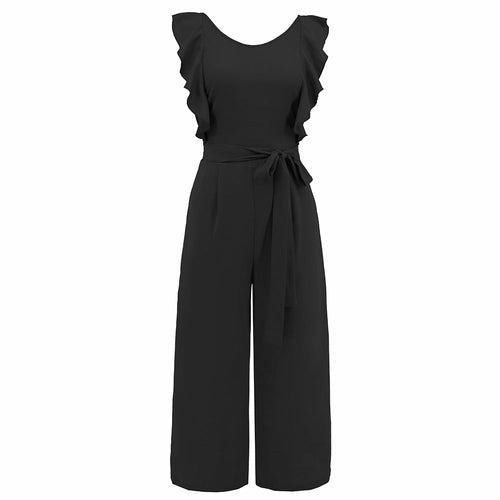 Ruffle Sleeveless Jumpsuit