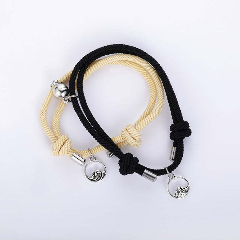 NIUYITID Couple Bracelet For Women Men Fashion Adjustable Magnetic Attract Each Other Long-Distance Love Jewelry Drop Ship
