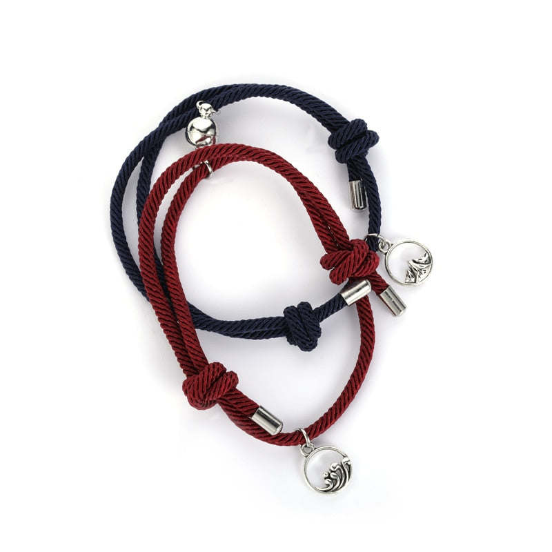 NIUYITID Couple Bracelet For Women Men Fashion Adjustable Magnetic Attract Each Other Long-Distance Love Jewelry Drop Ship