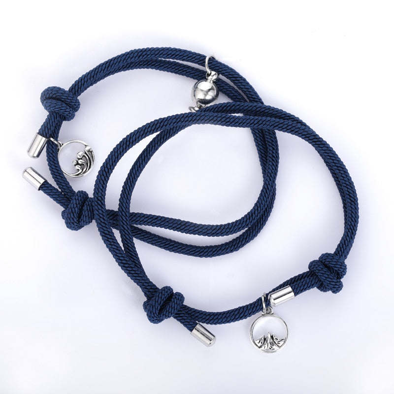 NIUYITID Couple Bracelet For Women Men Fashion Adjustable Magnetic Attract Each Other Long-Distance Love Jewelry Drop Ship