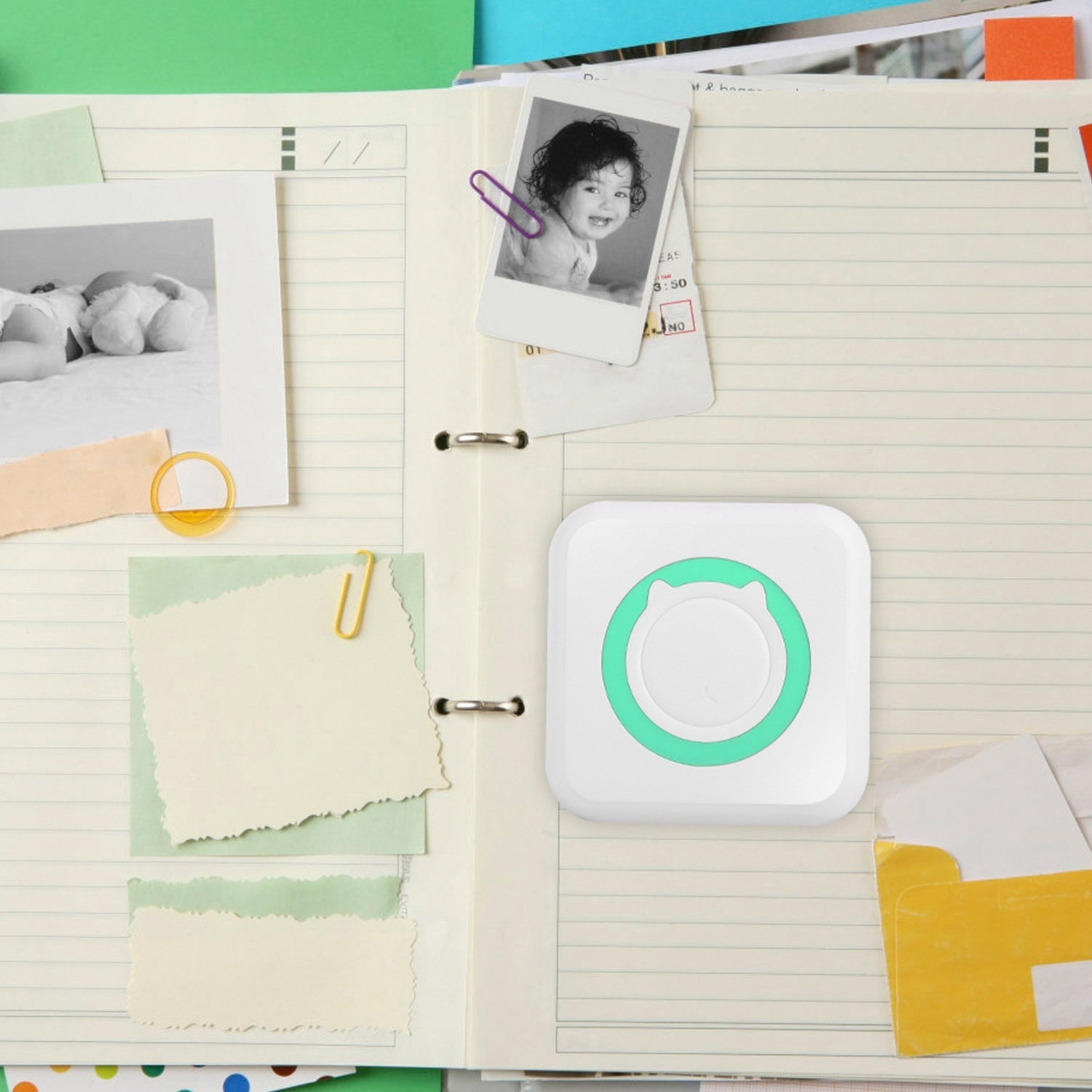 Pocket Wireless Thermal Printer Portable Mini Sticker Maker Machine Rechargeable Inkless Photo Printer for Printing Label Journal Study Notes Memo Pho