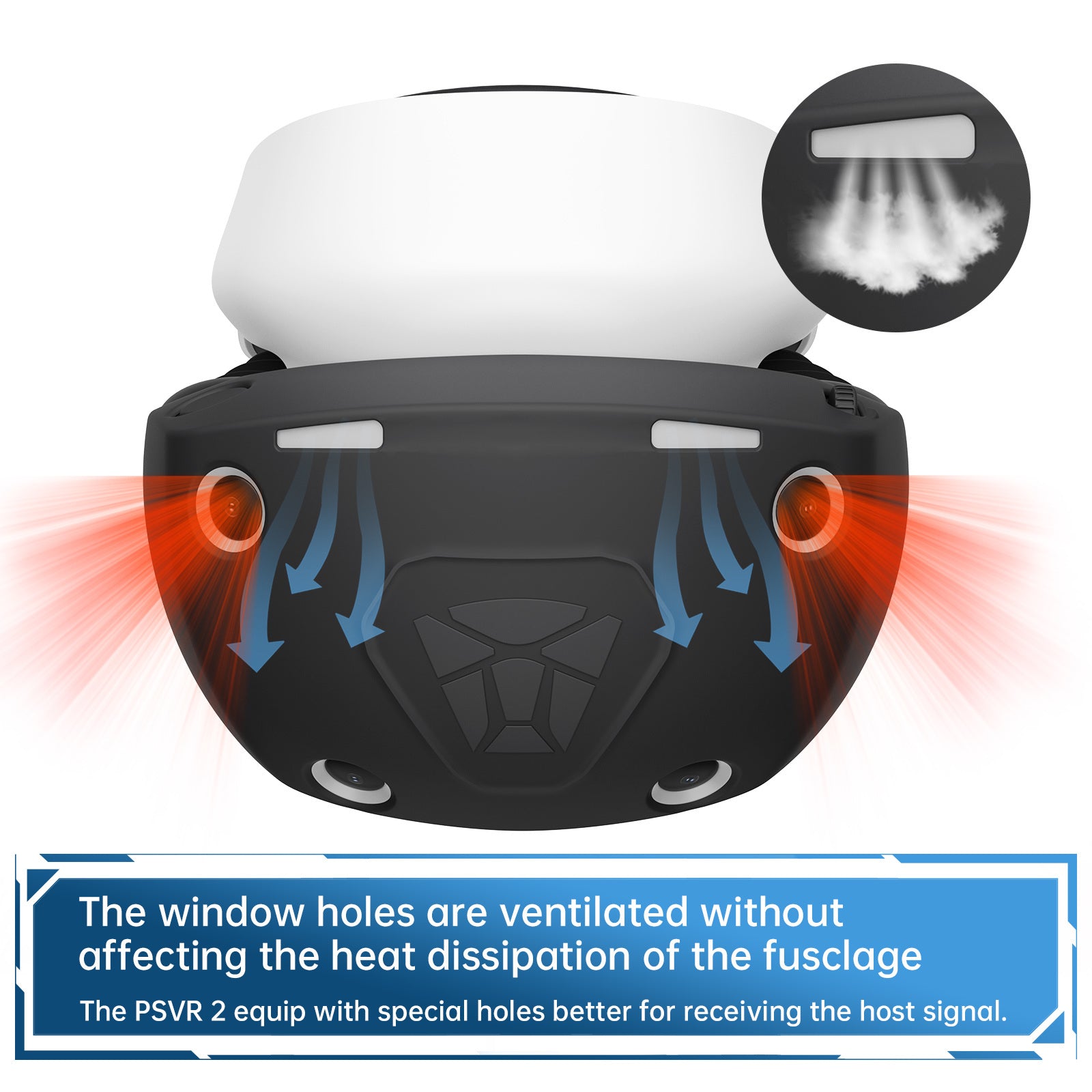 ps vr2 accessories Compatible for Playstation VR2 Face Cover with VR Shell Protective Cover,Face Cushion Cover, Controller Thumb Grips, Cable Bundling