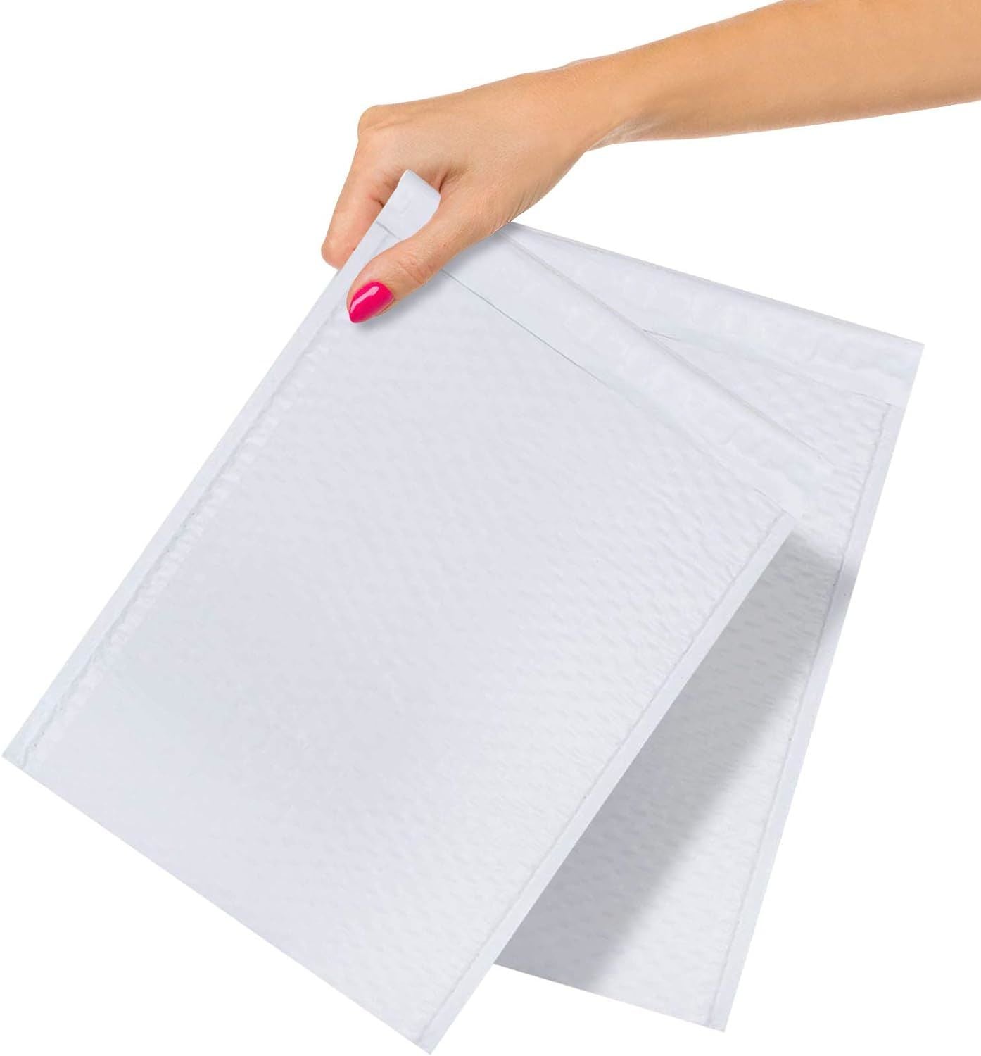 Poly Bubble Mailers 7 x 11 Inch, Pack of 25 White Padded Envelopes, Waterproof Bubble Mailers Padded, Tear-Proof Padded Mailing Envelopes, Cushioning