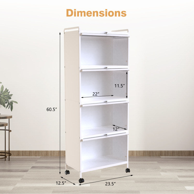 5-Tier Kitchen Baker's Rack with Flip-up PC Doors