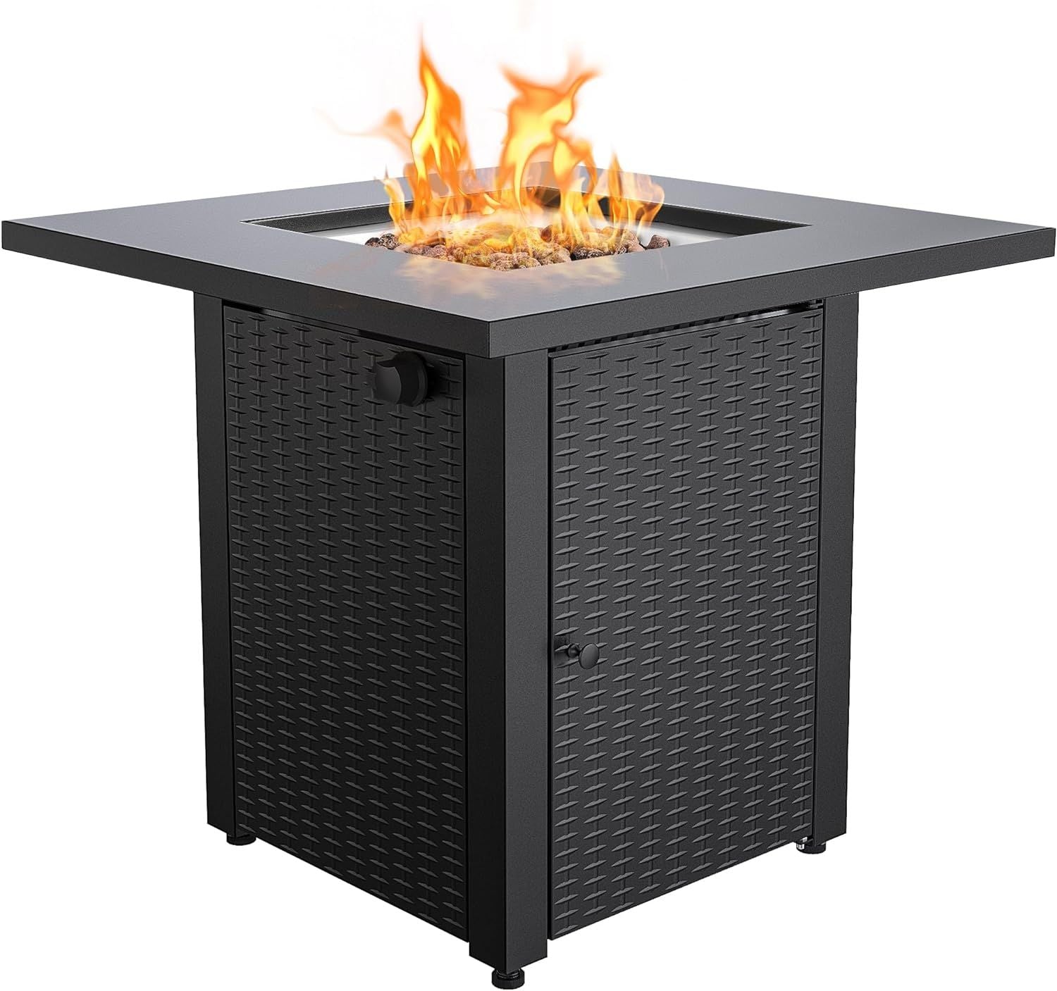 Propane Fire Pit Table, 50,000 BTU Square Fire Table, Fire Pit Propane for Outside Patio, Add Warmth and Ambience to Gatherings and Parties On Patio Deck Garden Backyard