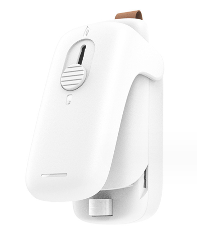 Mini Bag Sealer,  Handheld Heat Vacuum Sealer, 2 in 1 Sealer and Cutter with Lanyard, Portable Resealer Machine for Plastic Bags Food Storage Snacks Freshness