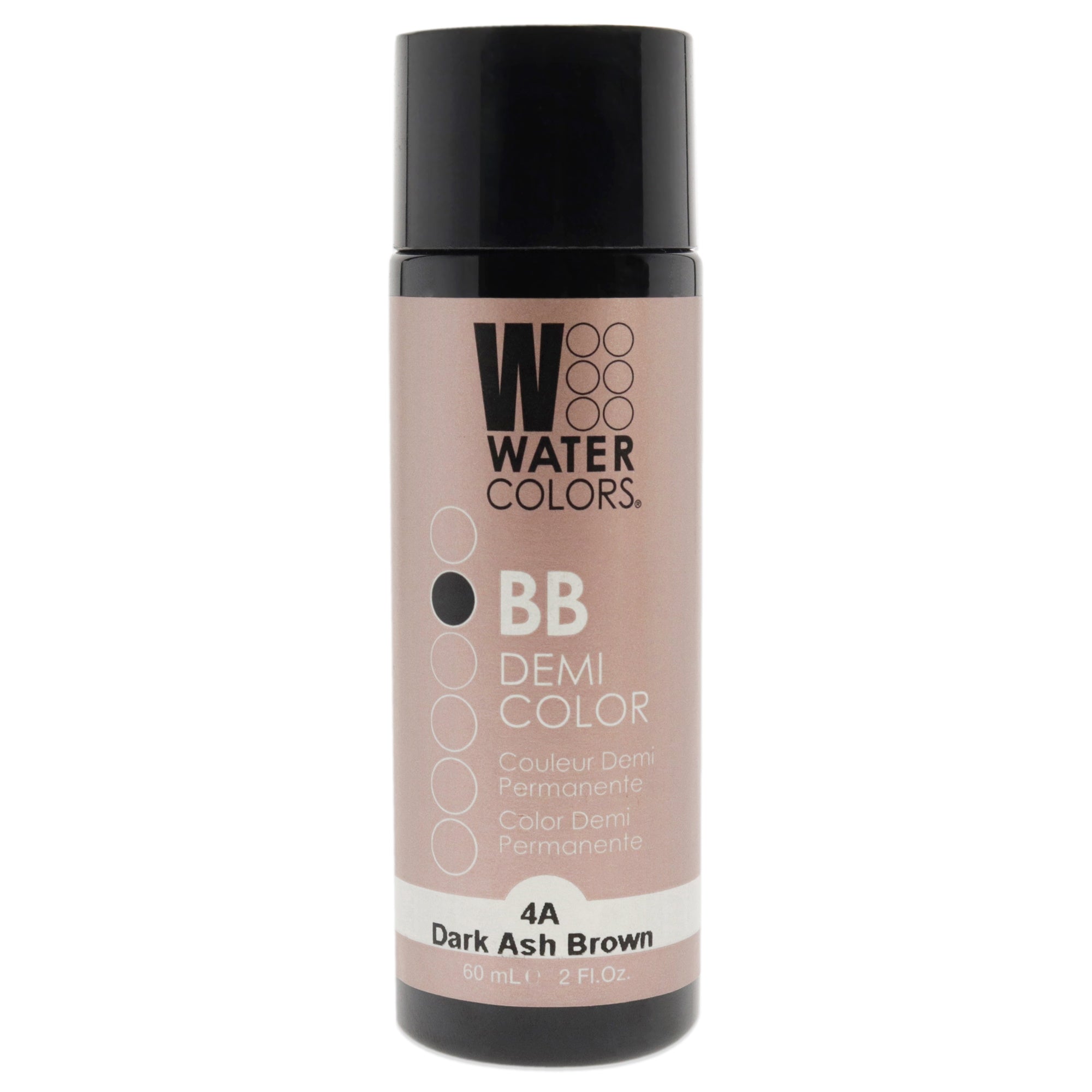 Watercolors BB Demi-Permanent Hair Color - 4A Dark Ash Brown by Tressa for Unisex - 2 oz Hair Color