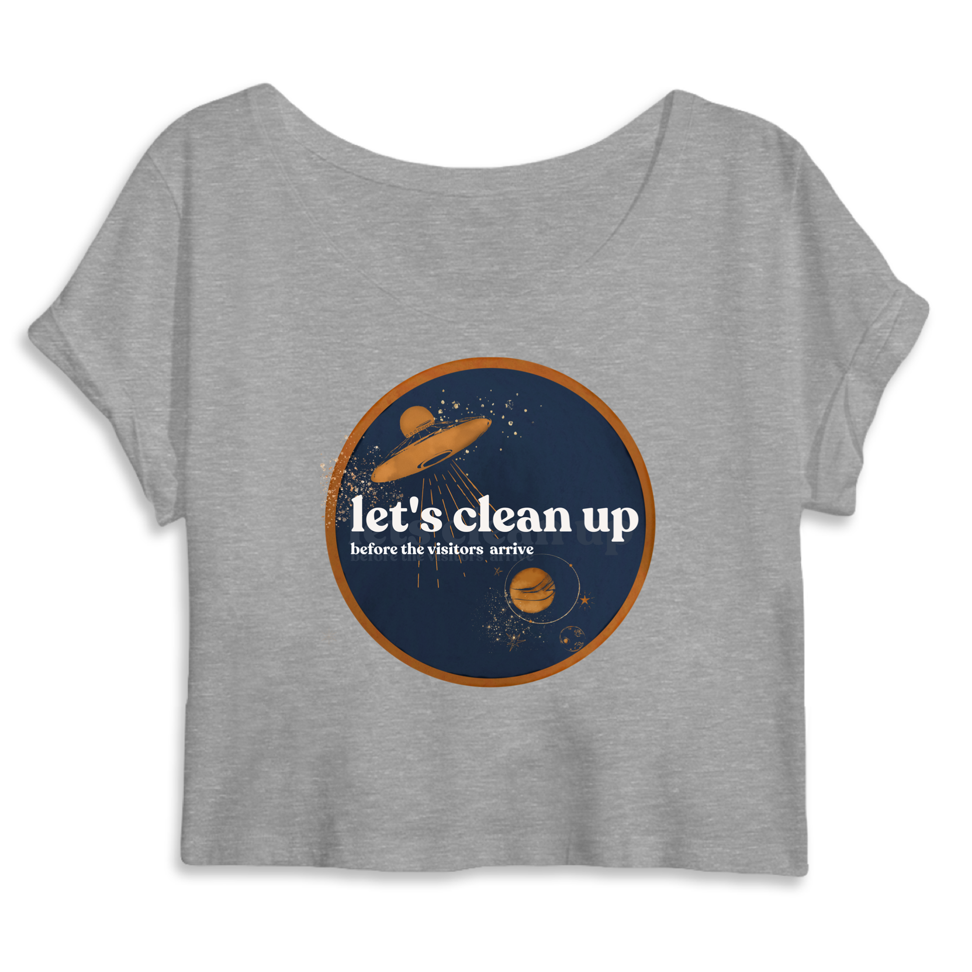 Let's Clean Up Badge Crop Top