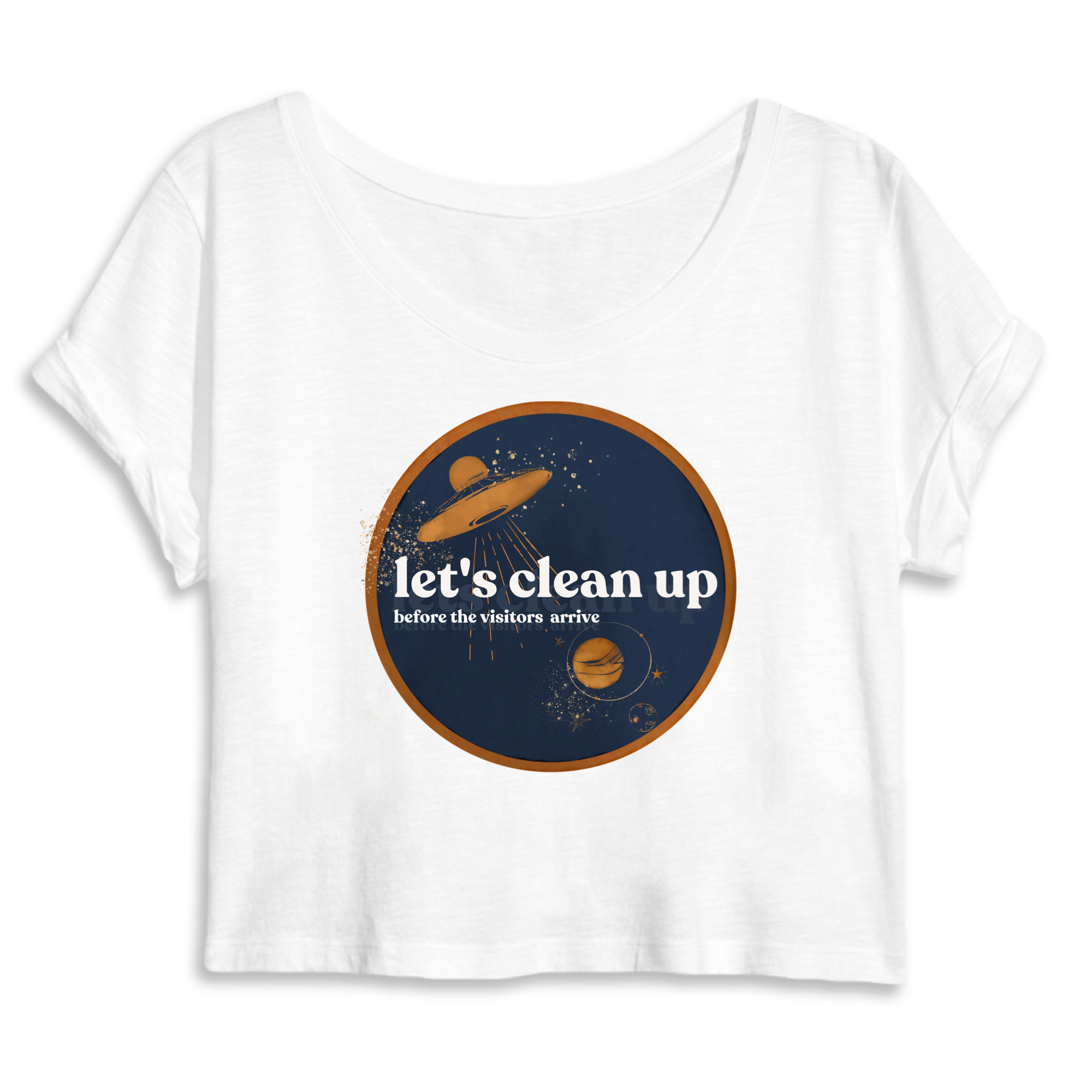 Let's Clean Up Badge Crop Top