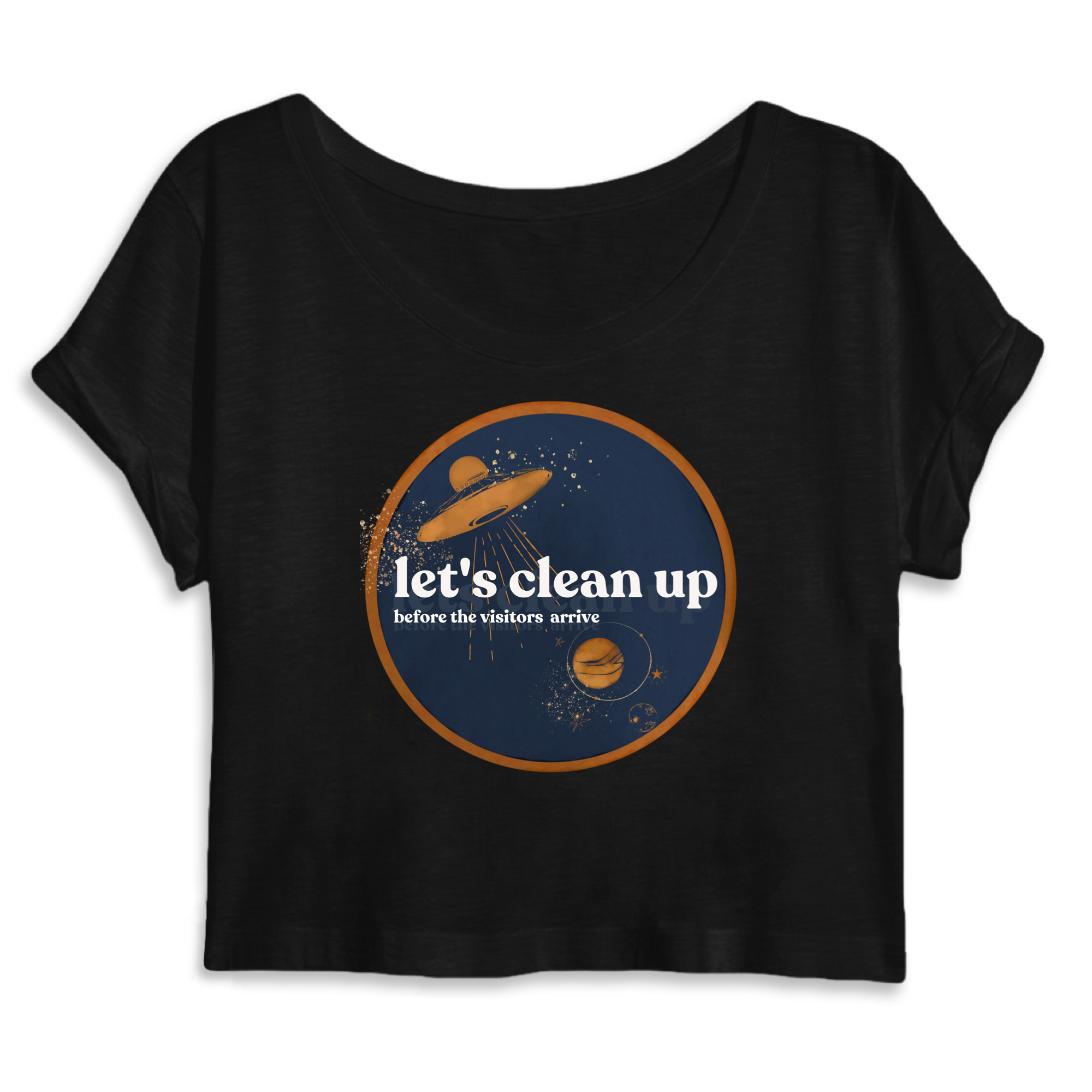 Let's Clean Up Badge Crop Top
