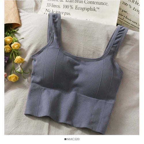 V-neck Halter Sweet Camisole Top 2021 Summer Women Sexy off-Shoulder Solid Color Sleeveless Camis Women's Clothing Tanks Tops