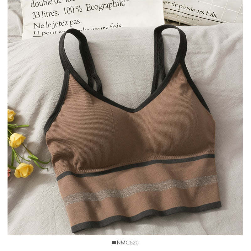 V-neck Halter Sweet Camisole Top 2021 Summer Women Sexy off-Shoulder Solid Color Sleeveless Camis Women's Clothing Tanks Tops