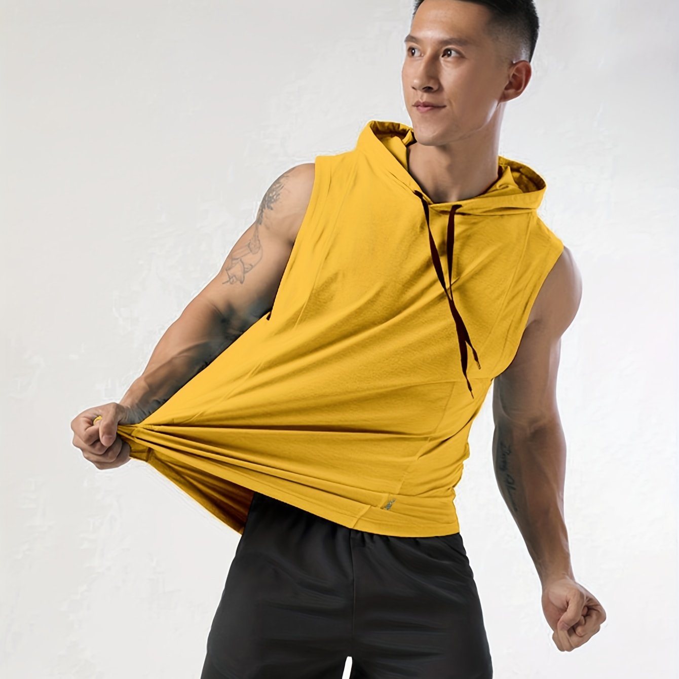 Sleek Reflective Hooded Vest Ultimate Activewear for Gym