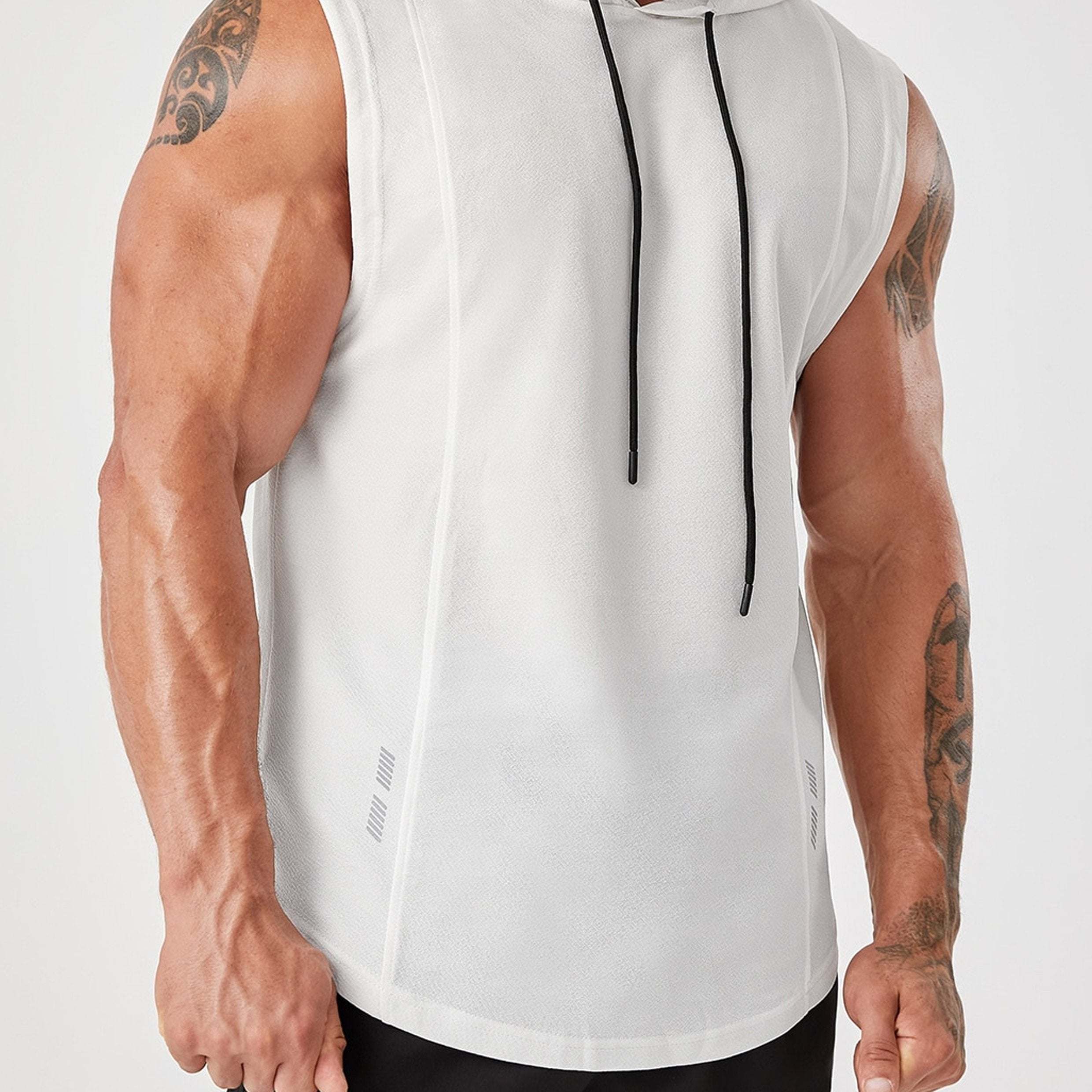 Sleek Reflective Hooded Vest Ultimate Activewear for Gym