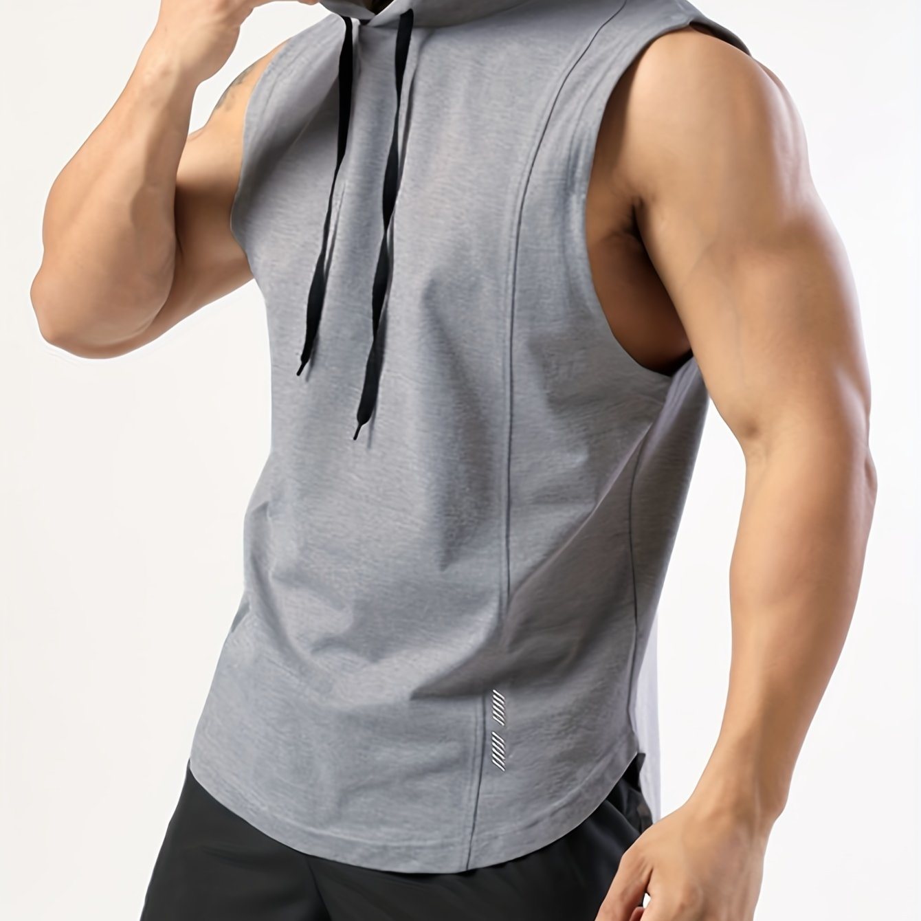 Sleek Reflective Hooded Vest Ultimate Activewear for Gym