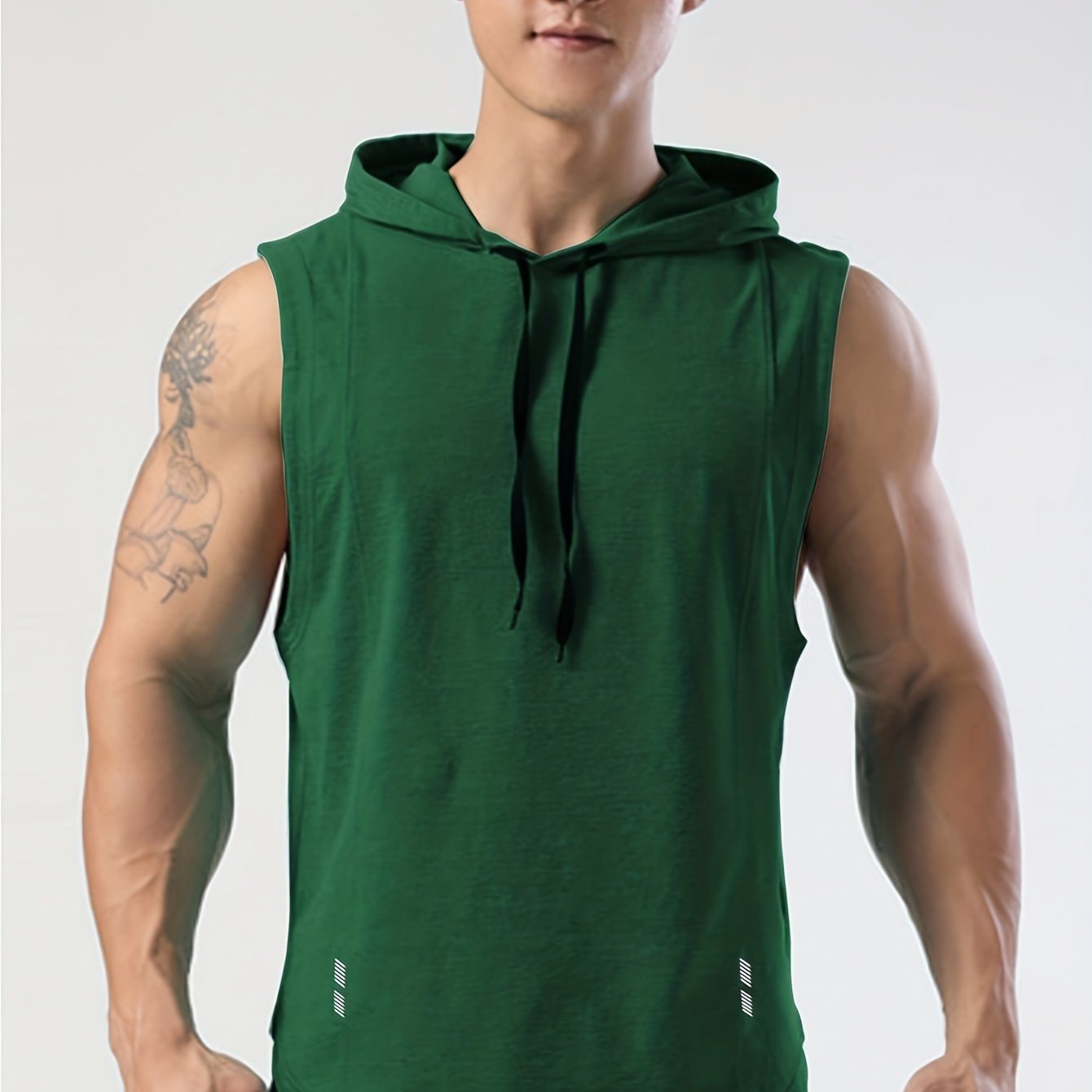 Sleek Reflective Hooded Vest Ultimate Activewear for Gym