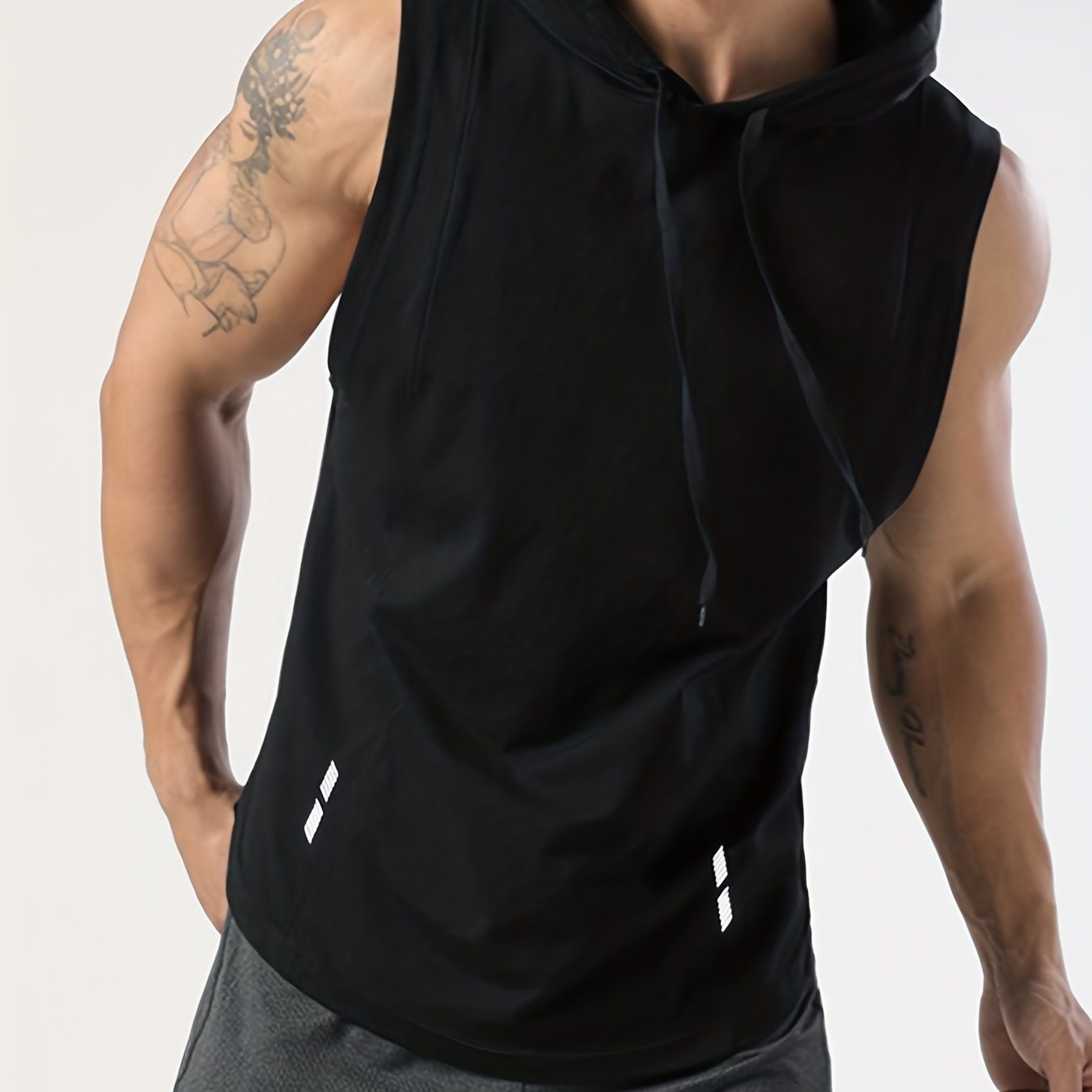 Sleek Reflective Hooded Vest Ultimate Activewear for Gym