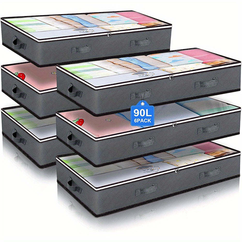 Clearwindowed Under Bed Storage Solution for Clothes Bedding