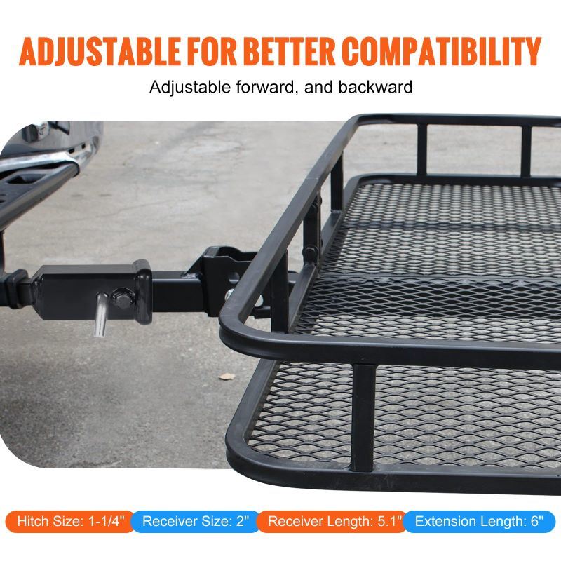 Trailer Hitch Extender with Hitch Pins, Clips, Bolt and Nut