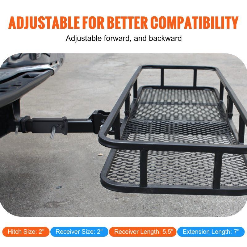 Trailer Hitch Extender with Hitch Pins, Clips, Bolt and Nut