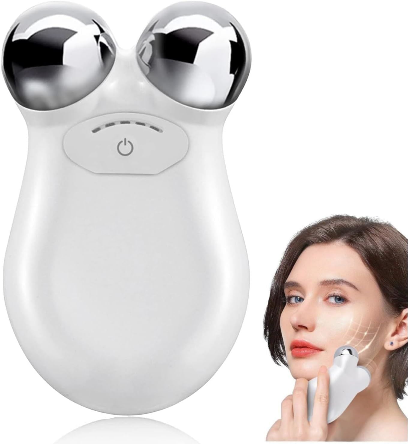 Microcurrent Facial Toning Massager. Multi-Functional Microcurrent Technology. Portable and Lightweight. Easy to Use.