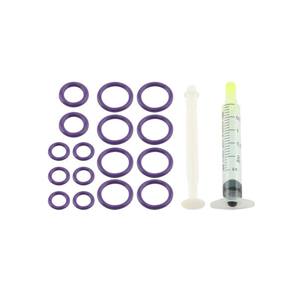 134a A/C AC Air Conditioning Hose & Fittings & O-Ring Kit with Black Drier
