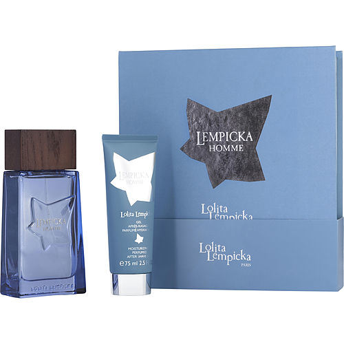 LOLITA LEMPICKA HOMME by Lolita Lempicka EDT SPRAY 3.4 OZ & AFTERSHAVE GEL 2.5 OZ