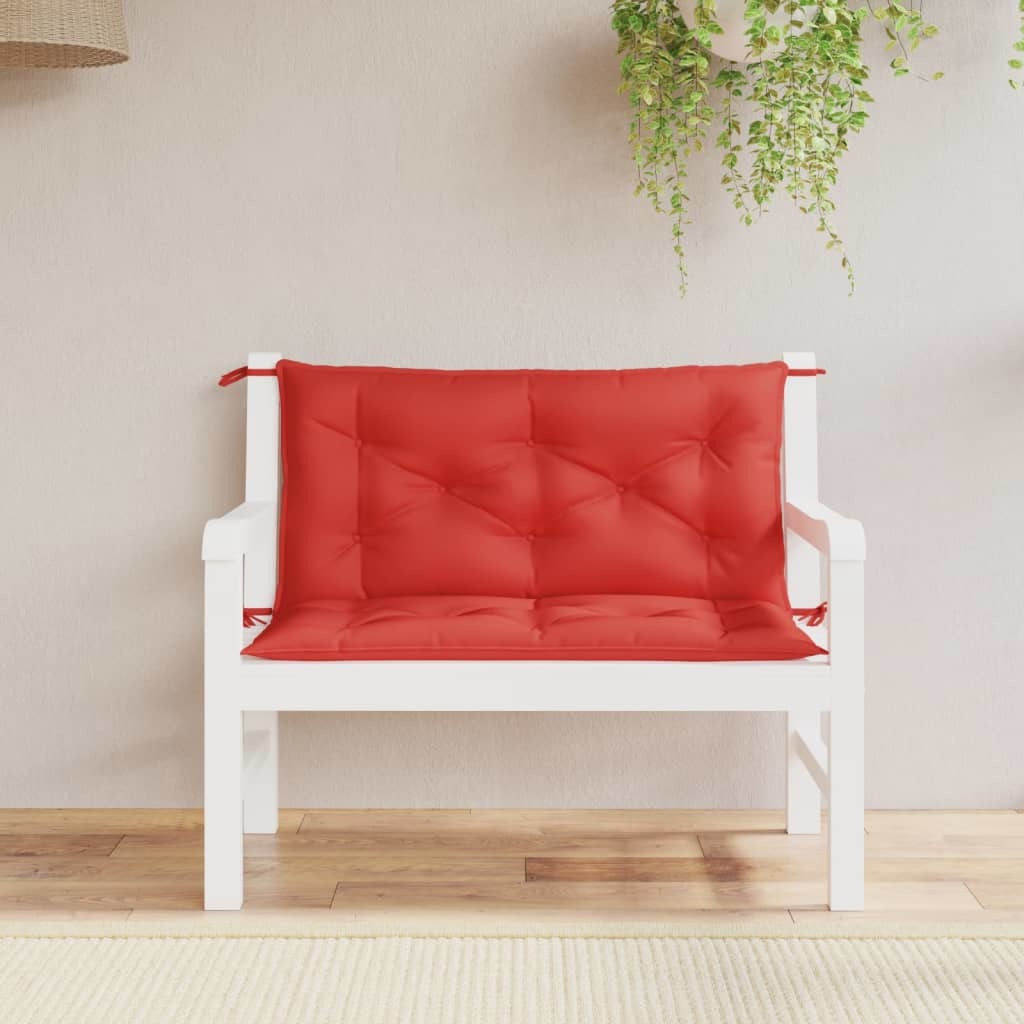 Garden Bench Cushions 2pcs Red 39.4"x19.7"x2.8" Oxford Fabric