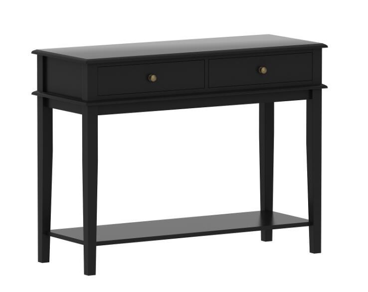 Modern Console Table with Drawers and Storage Shelf; Entry Hallway Table for Living Room; Sofa End Table