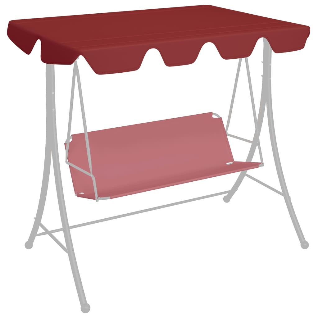 Replacement Canopy for Garden Swing Wine Red 74"/66.1"x43.3"/57.1"