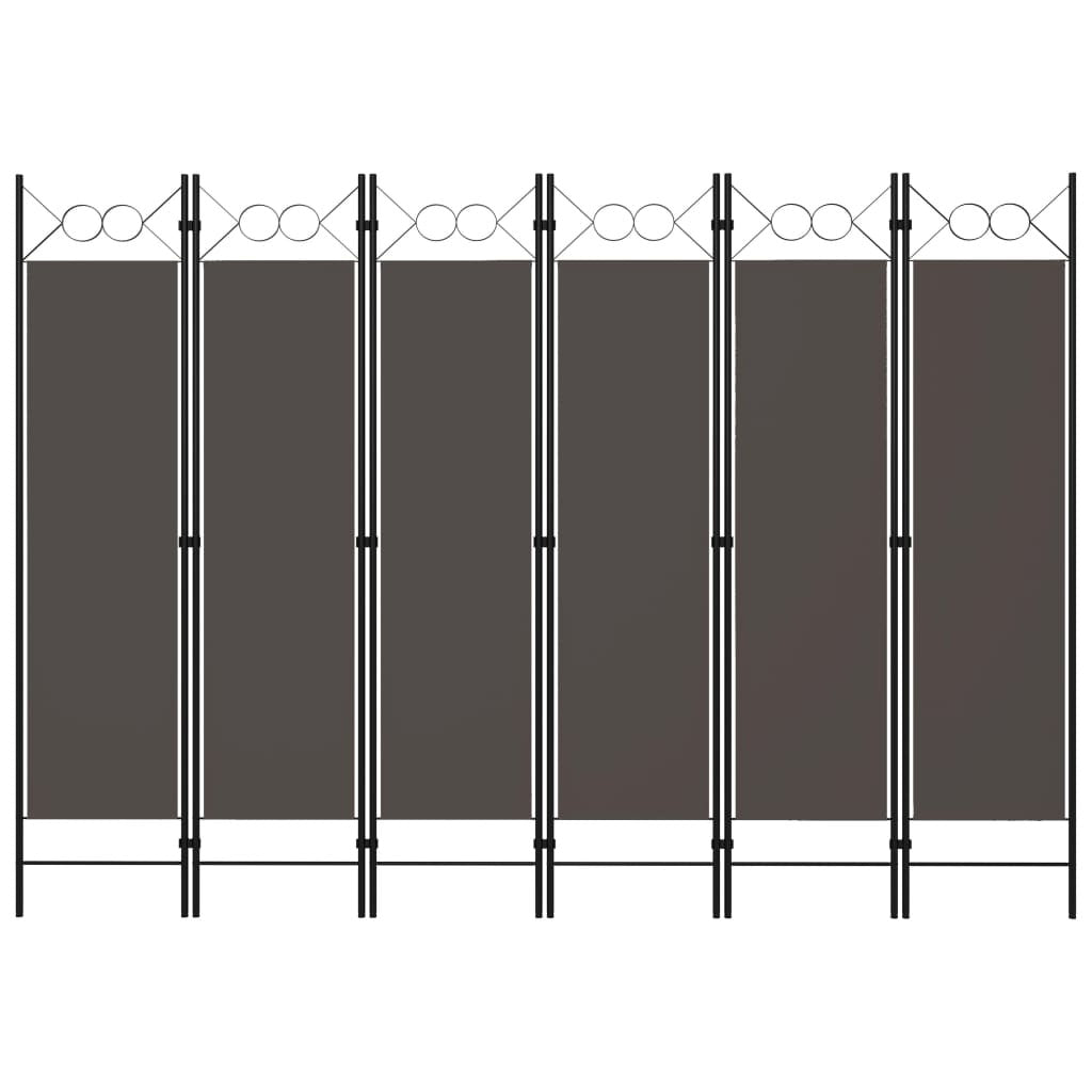 6-Panel Room Divider Anthracite 94.5"x70.9"