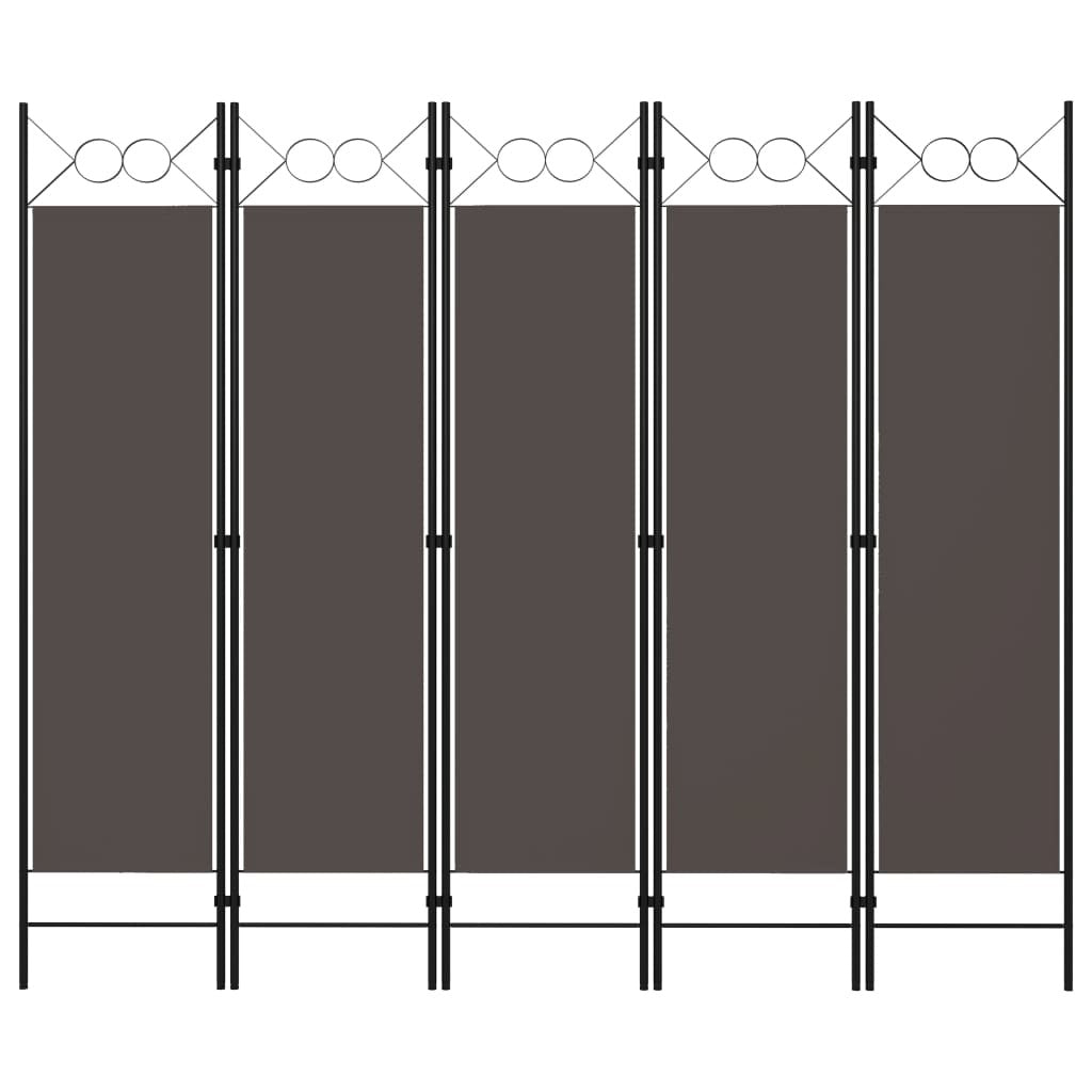 5-Panel Room Divider Anthracite 78.7"x70.9"