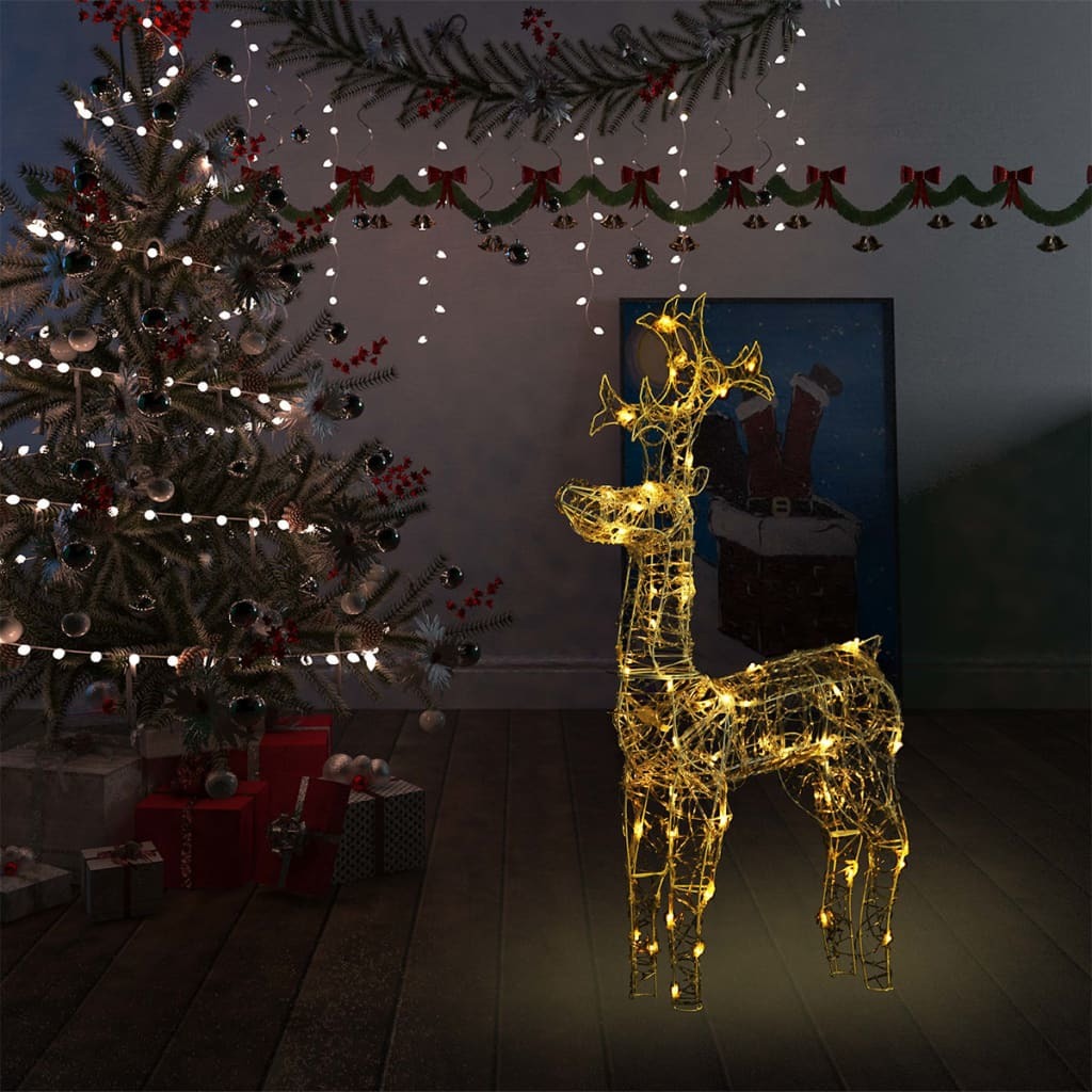 Reindeer Christmas Decoration 90 LEDs 2x1x3 ft Acrylic