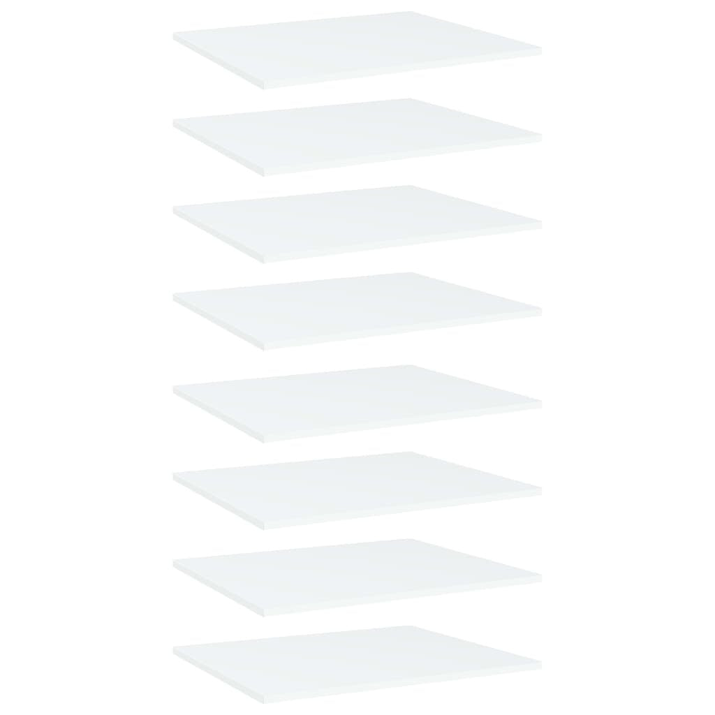 Bookshelf Boards 8 pcs White 23.6"x19.7"x0.6" Engineered Wood