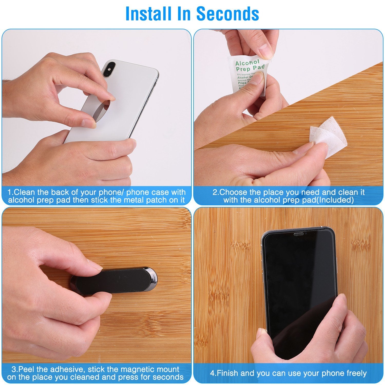 2 Pack Universal Magnetic Car Mounts Dashboard Magnet Phone Holder Stand Fit for iPhone Galaxy iPad