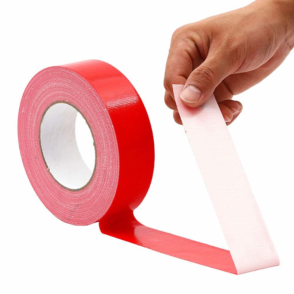 Heavy Duty Red Duct Tape 2" x 60 yds 9 Mil Thick – 2 Roll Polyethylene Coated Cloth Tape for General Maintenance Wrapping Bundling Box Sealing Durable