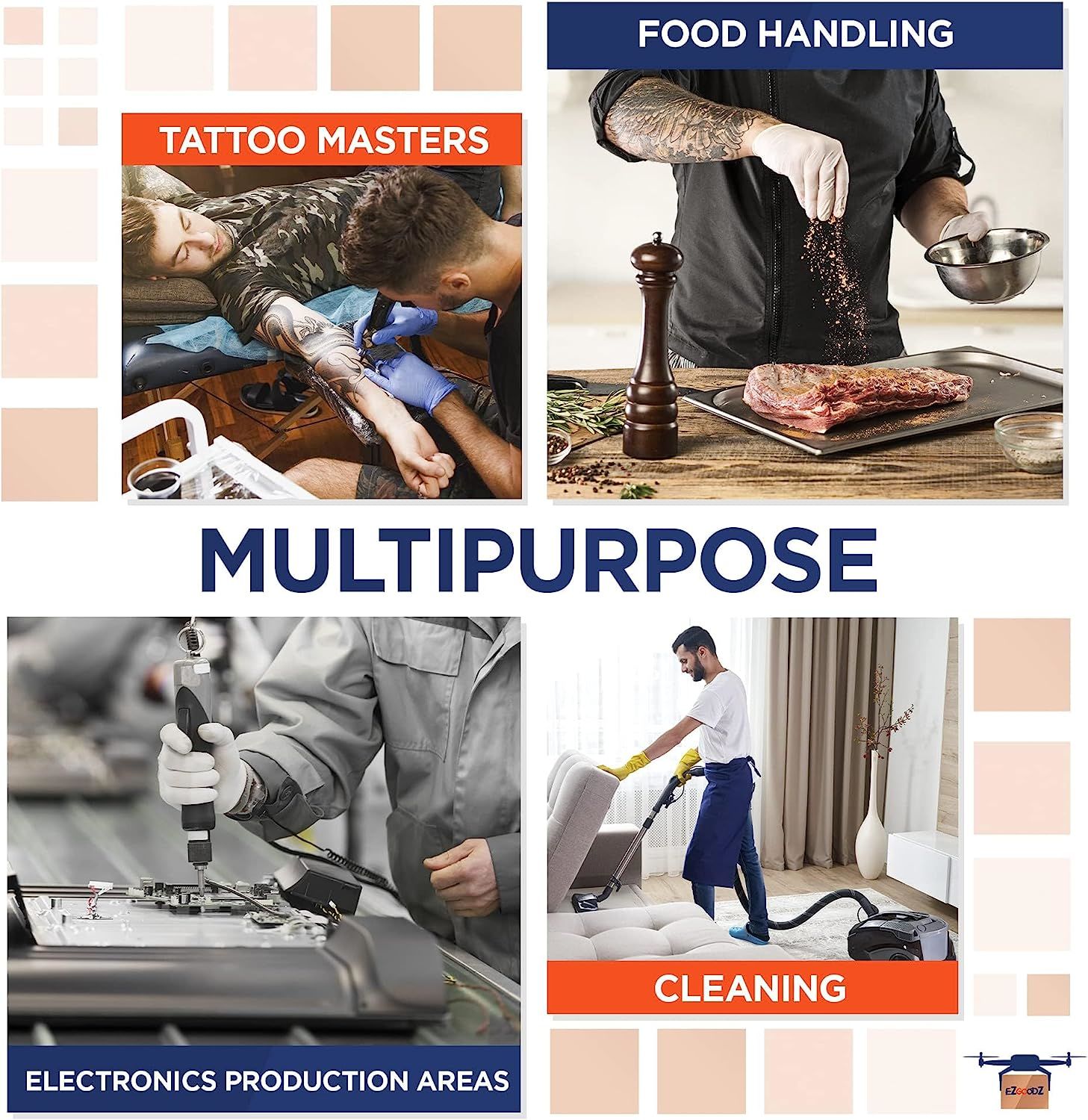 Disposable White Oversleeves 21". Pack of 50 Plastic Waterproof PPE Arm Covers with Elastic Wrist; Elbow. Polypropylene 60 gsm with Microporous Film P