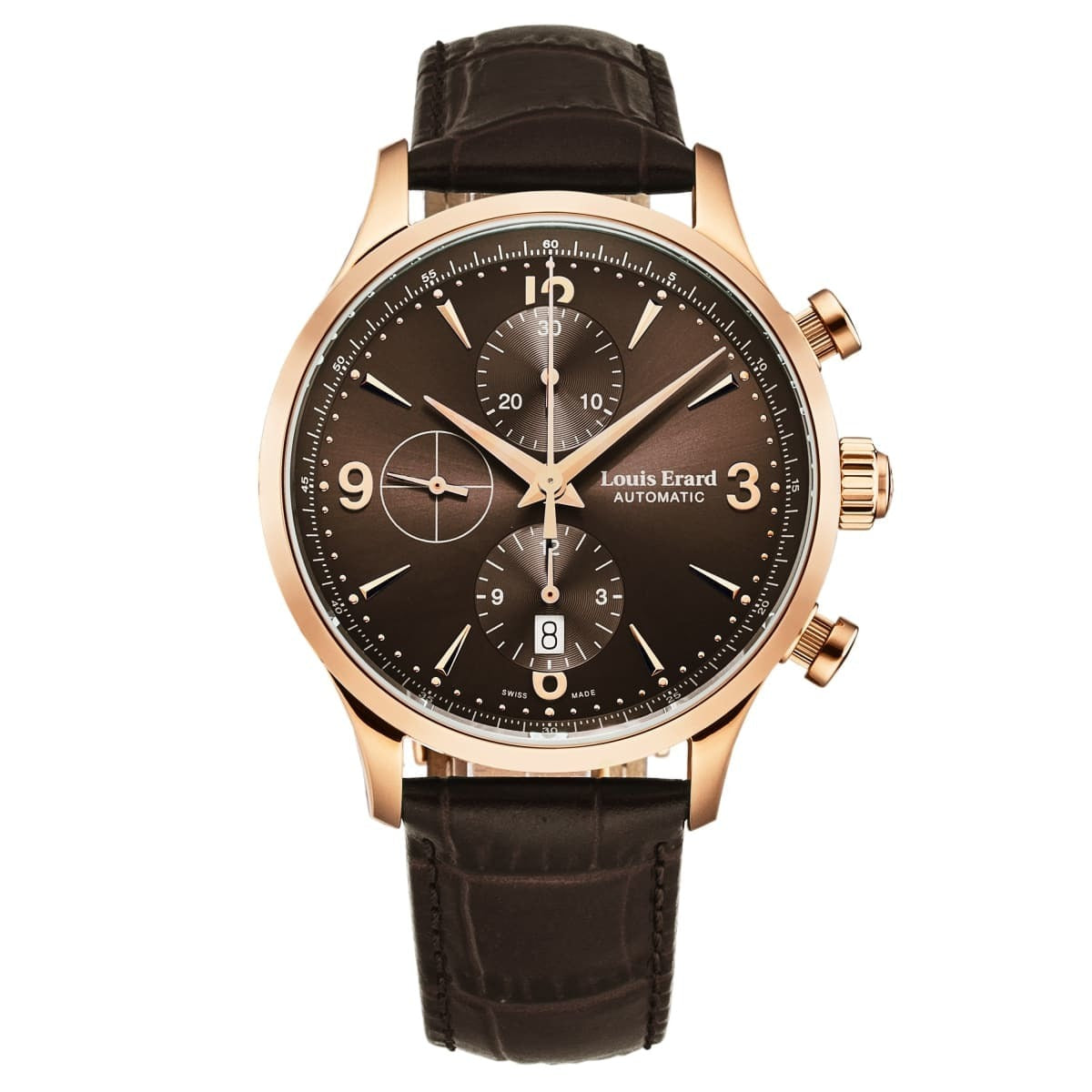 Louis Erard Men's '1931' Chronograph Brown Dial Brown Leather Strap Automatic Watch 78225PR16.BRC03