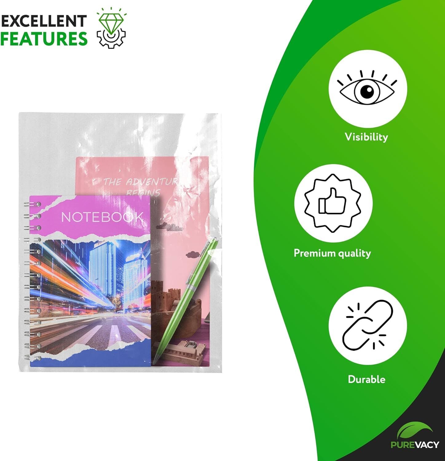 Clear Flat Poly Bags 10" x 13". Pack of 100 Non-Sticky Plastic 2 mil Retail Pouches. Medium PE Packaging for Mailing; Shipping; Packing. Reusable Stor