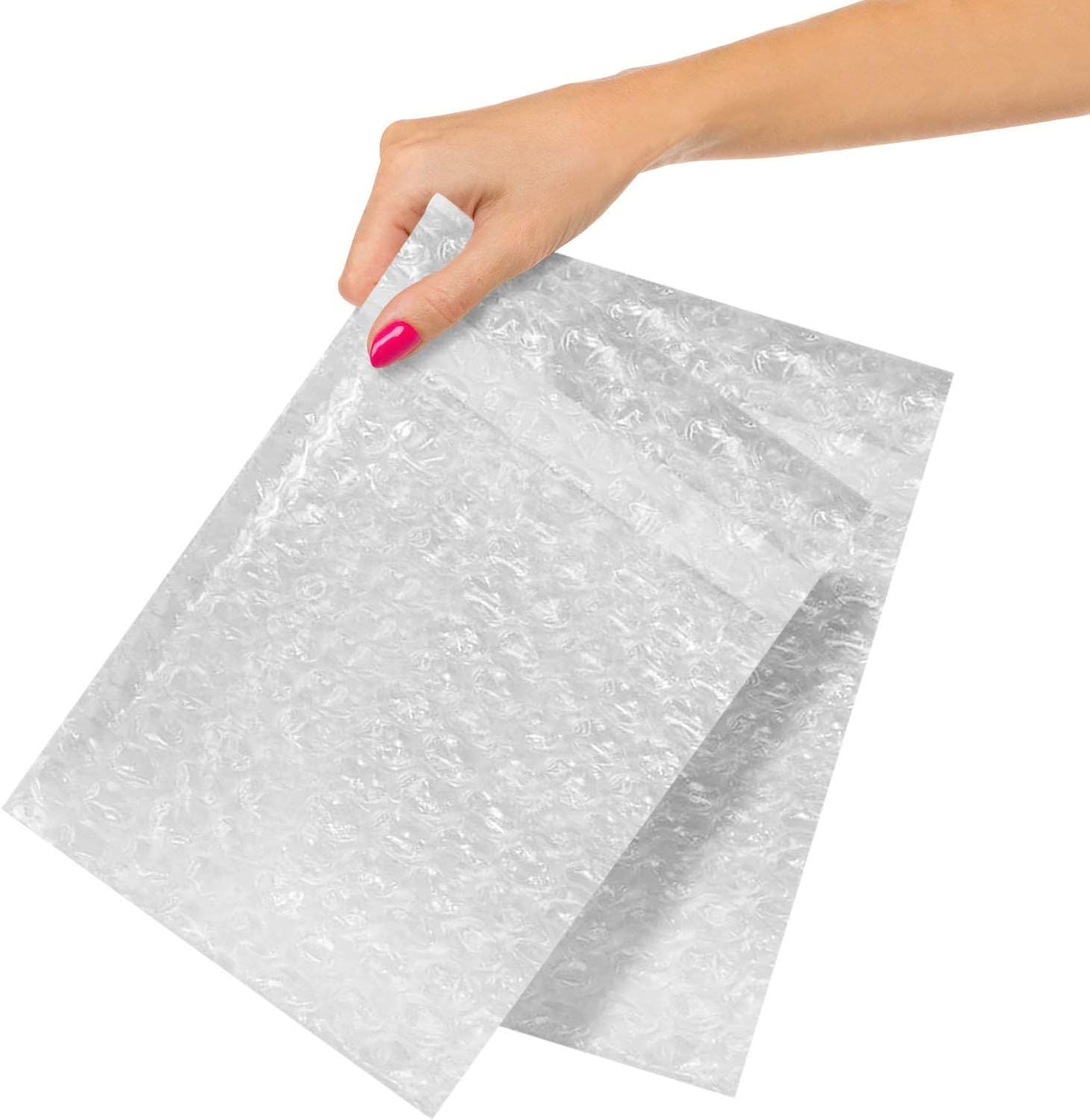 Clear Bubble Out Bags 6 x 8.5; Packaging Bubble Bags for Shipping Pack of 650; Polyethylene Self Seal Bubble Pouches; Bubble Packaging Bags with 3/16'