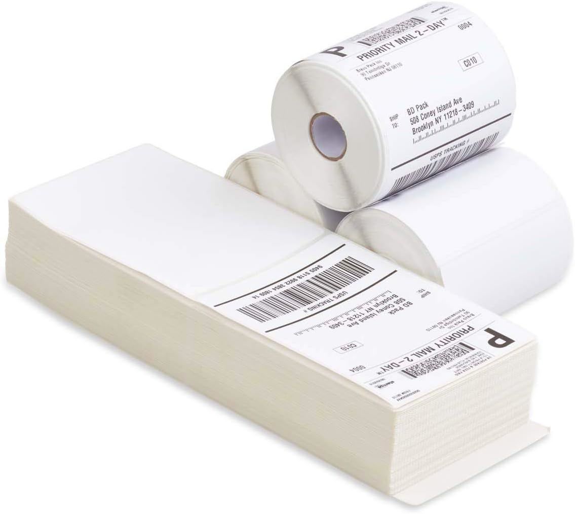 25000 Direct Thermal Labels 4 x 6. Very Sticky. Made in The USA. Direct Thermal Shipping Labels 4x6. Blank mailing Labels; 1" core. Сompatible with UP