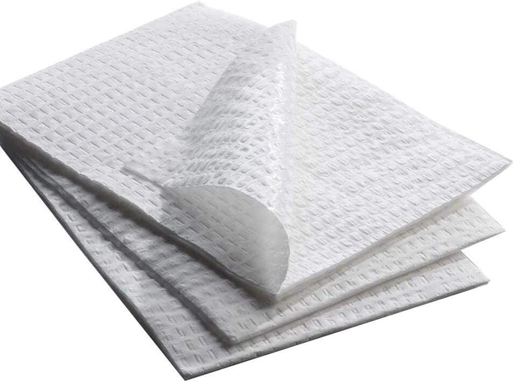 McKesson Cleaning Towels 13" x 18". Pack of 500 White Disposable Waffle Towels. Premium 3 ply Tissue without Polybacking. NonSterile Absorbent Towels. Waterproof Multipurpose Eco Friendly Wiper.